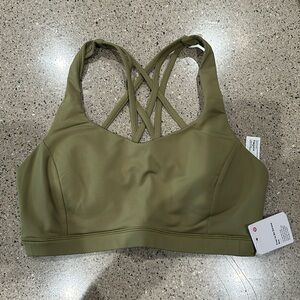 Lululemon Free to Be Serene Bra - Bronze Green - Size 8